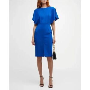 Black Halo Holland Flutter Sleeve Button-Down Midi Dress 6